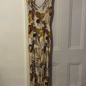 Elegant Leaf Print romper